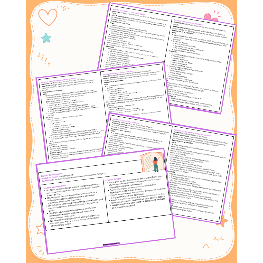 Secuencia Didáctica: La escritura de textos narrativos. Cuarto grado. (Recurso que pertenece a Caja Maestra de Julio 2026)