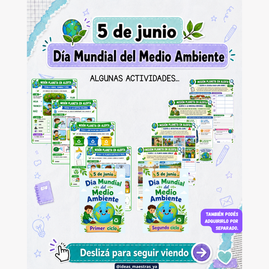 5 de junio. Día Mundial del Medio Ambiente. (Recurso que pertenece a Caja Maestra de Junio 2026)