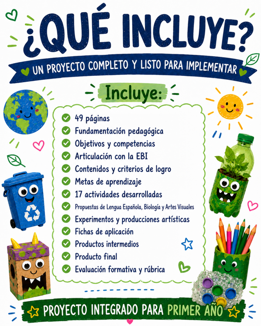 Proyecto educativo. Guardianes del plástico. Primer grado