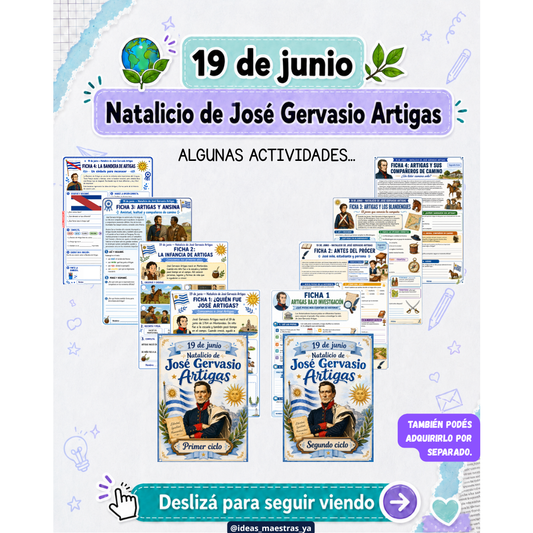 19 de junio. Natalicio de José G. Artigas. (Recurso que pertenece a Caja Maestra de Junio 2026)