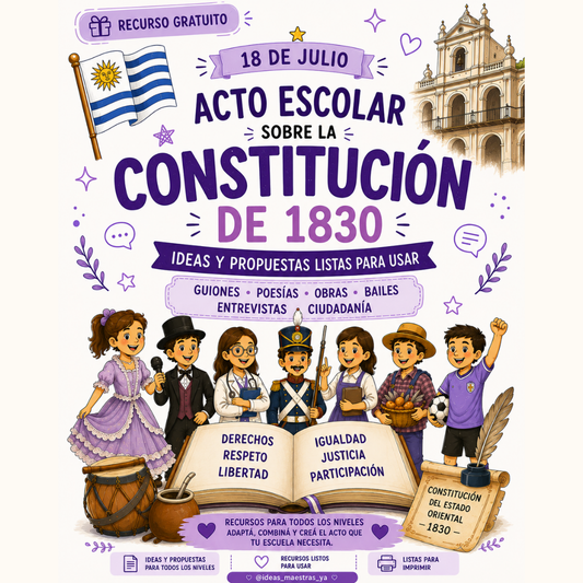Acto escolar sobre la jura de la Constitución. Ideas y propuestas
