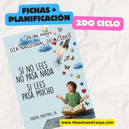 Día Nacional del Libro. Fichas + Planificaciones. Segundo ciclo