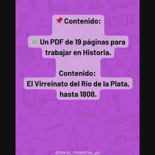 Secuencia Didáctica: Virreinato del Río de la Plata (hasta 1808). Cuarto grado