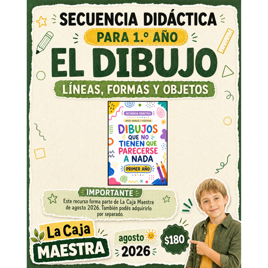 Secuencia Didáctica: El dibujo, líneas, formas y objetos. Primer grado. (Recurso que pertenece a Caja Maestra de Agosto 2026)